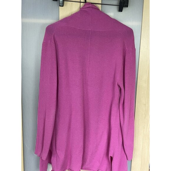 Sara Campbell 100% Cashmere Pink Open Front Cardigan Sweater Women’s Size Large - Picture 5 of 5